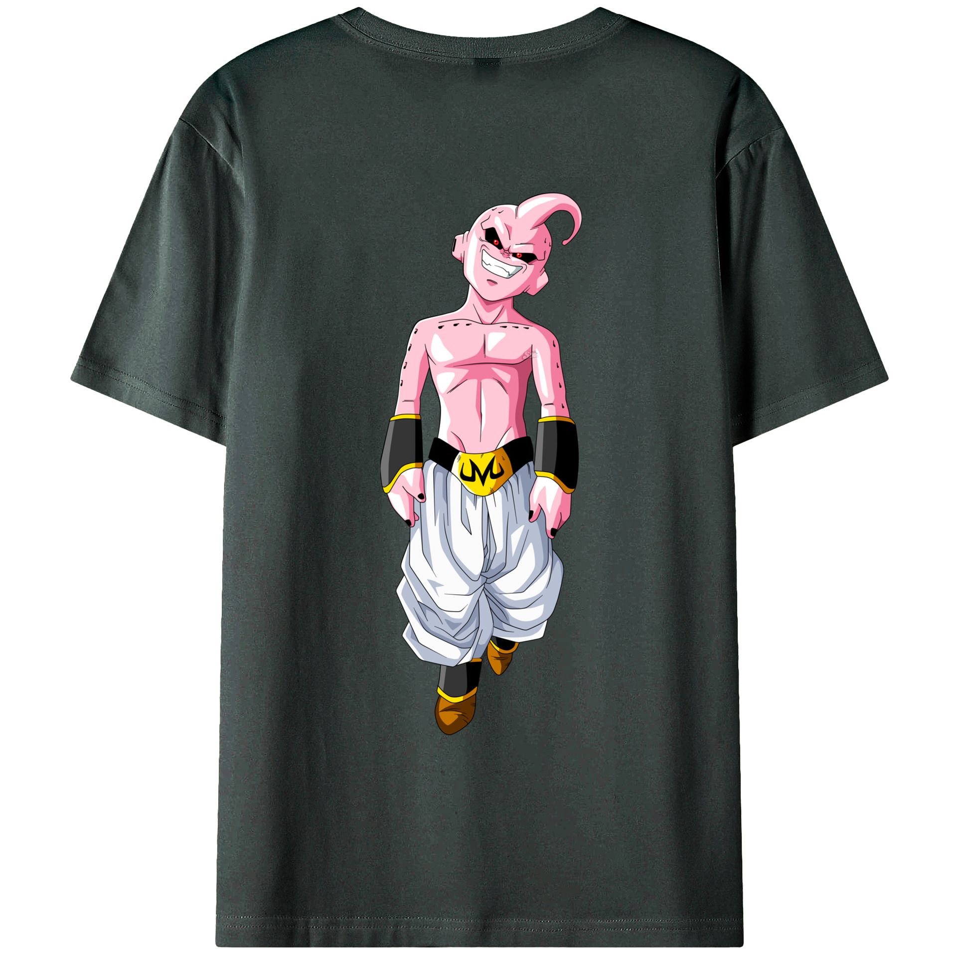 （画像用） ドラゴンボール 魔人ブウ DRAGON BALL Majin Buu 綿100％ メンズ半袖Tシャツ（バックプリント） 通気性